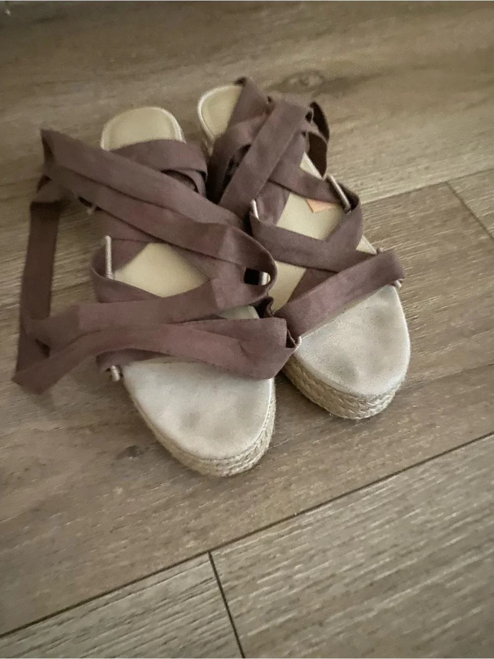 Espadrille Wedge Slide Sandals - with 13 interchangeable laces included